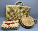 DIVERSOS - Lote de 3 bolsas de palhas.