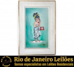 ODILÉA COTECCHIA, 1978 - OBRA EM ÓLEO SOBRE TELA, RETRATANDO FIGURA INFANTIL FEMININA ENVOLTA EM TOALHA E COM LAÇO NA CABEÇA, EM ATITUDE DE ATENDER AO TELEFONE, PROTEGIDA POR PASSE-PARTOUT, EMOLDURADO EM METAL, ACID, MEDINDO 61 X 41 CM (TELA 47 X 27 CM). APRESENTA MARCAS DO TEMPO, USO, DESGASTES, RISCOS E OXIDAÇÕES E/OU PEQUENAS IMPERFEIÇÕES COMPATÍVEIS COM SUA UTILIZAÇÃO E ESTADO DE CONSERVAÇÃO, CONFORME FOTOS EXTRAS. ESCLAREÇA TODAS AS DÚVIDAS ANTES DE EFETUAR SEU LANCE, QUE SERÁ CONSIDERADO IRREVOGÁVEL E IRRETRATÁVEL. CONSULTE PREVIAMENTE OS TERMOS E CONDIÇÕES DISPONÍVEIS NO SITE. CONTATO (21) 98264-3000.