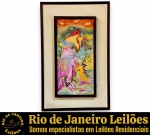ODILÉA COTECCHIA, 1983 - PLACA EM CERÂMICA ESMALTADA E VITRIFICADA, TRAZENDO UMA RELEITURA ARTÍSTICA BASEADA NO FAMOSO PAINEL, ORIGINALMENTE CRIADO EM 1896 PELO CÉLEBRE PINTOR CHECO ALPHONSE MUCHA, UM DOS MAIORES EXPOENTES DO MOVIMENTO ART NOUVEAU, QUE FAZ PARTE DA ICÔNICA SÉRIE AS QUATRO ESTAÇÕES, APRESENTANDO A PERSONIFICAÇÃO DO VERÃO EM UMA FIGURA FEMININA EM POSIÇÃO GRACIOSA, ENVOLTA EM MANTO SINUOSO COM FLORES E RAMAGENS AO FUNDO, INTEGRADA EM MOLDURA DUPLA DE MADEIRA COM EFEITO PASSE-PARTOUT, ACID, MEDINDO 44 X 28 CM (PLACA 32 X 16 CM). APRESENTA MARCAS DO TEMPO, USO, SINAIS E/OU PEQUENAS IMPERFEIÇÕES COMPATÍVEIS COM SUA ÉPOCA E CONSERVAÇÃO, CONFORME FOTOS EXTRAS. ESCLAREÇA TODAS AS DÚVIDAS ANTES DE EFETUAR SEU LANCE, QUE SERÁ CONSIDERADO IRREVOGÁVEL E IRRETRATÁVEL. CONSULTE PREVIAMENTE OS TERMOS E CONDIÇÕES DISPONÍVEIS NO SITE. CONTATO (21) 98264-3000. ESTE LOTE COMBINA COM OS LOTES Nº 100, 164 E 311.