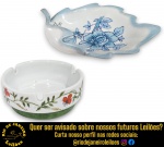 CONJUNTO, PARTE DE SERVIÇO DE MESA, EXECUTADO EM CERÂMICA ESMALTADA E VITRIFICADA ADORNADO COM RICA DECORAÇÃO ORNADA COM ROSAS E FOLHAGENS NA TÉCNICA, DITA DECALQUE, EM DELICADA POLICROMIA, COMPOSTO POR DUAS PEÇAS, SENDO: CINZEIRO, MEDINDO 4 X 10 CM E PETISQUEIRA EM FORMATO DE FOLHA, MEDINDO 4 X 15 X 9 CM. APRESENTAM MARCAS DO TEMPO, USO, DESGASTES E/OU IMPERFEIÇÕES COMPATÍVEIS COM SUA UTILIZAÇÃO E ESTADO DE CONSERVAÇÃO, CONFORME FOTOS EXTRAS. ESCLAREÇA TODAS AS DÚVIDAS ANTES DE EFETUAR SEU LANCE, QUE SERÁ CONSIDERADO IRREVOGÁVEL E IRRETRATÁVEL. CONSULTE PREVIAMENTE OS TERMOS E CONDIÇÕES DISPONÍVEIS NO SITE. CONTATO VIA TELEFONE OU WHATSAPP: (21) 98264-3000.