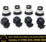 CONJUNTO DE PÉS EXECUTADO EM MATERIAIS, MARCAS, MODELOS, MEDIDAS, FORMATOS, TAMANHOS, UTILIDADES E PROCEDÊNCIAS DIVERSOS, COMPOSTO POR OITO PEÇAS, SENDO, QUATRO EM METAL ESMALTADO COM ACABAMENTOS EM BORRACHA, MEDINDO 7 X 9 CM CADA E QUATRO RODÍZIOS REMOVÍVEIS EM MATERIAL PLÁSTICO COM SISTEMA DE ENCAIXE RÁPIDO, MEDINDO 9 CM CADA. APRESENTAM MARCAS DO TEMPO, USO, DESGASTES E/OU IMPERFEIÇÕES COMPATÍVEIS COM SUA UTILIZAÇÃO E ESTADO DE CONSERVAÇÃO, CONFORME FOTOS EXTRAS. ESCLAREÇA TODAS AS DÚVIDAS ANTES DE EFETUAR SEU LANCE, QUE SERÁ CONSIDERADO IRREVOGÁVEL E IRRETRATÁVEL. CONSULTE PREVIAMENTE OS TERMOS E CONDIÇÕES DISPONÍVEIS NO SITE. CONTATO VIA TELEFONE OU WHATSAPP: (21) 98264-3000.