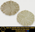 CONJUNTO, PARTE DE SERVIÇO DE MESA, CONFECCIONADOS EM CROCHÊ, PRODUZIDOS ARTESANALMENTE, APRESENTANDO FORMATO CIRCULAR COM BORDAS RECORTADAS E DETALHADO COM MOTIVOS FLORAIS COM PADRÃO GEOMÉTRICO RADIAL E VAZADOS COMPOSTO POR CATORZE (14) PEÇAS, SENDO: CENTRO DE MESA, MEDINDO 35 CM; DOIS CENTROS DE MESA, MEDINDO 27 CM CADA; DOIS NAPPERONS, MEDINDO 22 CM CADA; DOIS NAPERRONS, MEDINDO 18 CM CADA; DOIS NAPPERONS, MEDINDO 15 CM CADA; CENTRO DE MESA, MEDINDO 25 CM E QUATRO NAPPERONS, MEDINDO 15 CM CADA. TRATA-SE DE PEÇAS SEMINOVAS, PODENDO APRESENTAR SINAIS DE USO, MARCAS DO TEMPO, DESGASTES NATURAIS, PEQUENAS IMPERFEIÇÕES, RESTAUROS, REPAROS E/OU OUTRAS CARACTERÍSTICAS PRÓPRIAS DE SUA NATUREZA, USO E ESTADO DE CONSERVAÇÃO, NÃO SENDO TAIS ASPECTOS, POR SI SÓ, MOTIVO PARA DESCLASSIFICAÇÃO, CANCELAMENTO OU QUESTIONAMENTOS POSTERIORES, DEVENDO O ARREMATANTE CONSIDERAR TAIS CONDIÇÕES PREVIAMENTE À OFERTA E ARREMATAÇÃO. ESCLAREÇA TODAS AS DÚVIDAS ANTES DE EFETUAR SEU LANCE, QUE SERÁ CONSIDERADO IRREVOGÁVEL E IRRETRATÁVEL. CONSULTE PREVIAMENTE OS TERMOS E CONDIÇÕES DISPONÍVEIS NO SITE. CONTATO (21) 98264-3000.