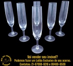CONJUNTO DE TAÇAS PARA CHAMPANHE, TIPO FLÛTE, EXECUTADAS EM CRISTAL, BOJO ALTO E ESTREITO, HASTE DELGADA SOBRE BASE CIRCULAR, COMPOSTO POR SEIS PEÇAS, MEDINDO 20 X 3,5 CM CADA. APRESENTAM MARCAS DO TEMPO, USO, DESGASTES E/OU IMPERFEIÇÕES COMPATÍVEIS COM SUA UTILIZAÇÃO E ESTADO DE CONSERVAÇÃO, CONFORME FOTOS EXTRAS. ESCLAREÇA TODAS AS DÚVIDAS ANTES DE EFETUAR SEU LANCE, QUE SERÁ CONSIDERADO IRREVOGÁVEL E IRRETRATÁVEL. CONSULTE PREVIAMENTE OS TERMOS E CONDIÇÕES DISPONÍVEIS NO SITE. CONTATO VIA TELEFONE OU WHATSAPP: (21) 98264-3000. 