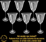 RICAELLI – CONJUNTO DE TAÇAS EXECUTADAS EM CRISTAL, APRESENTANDO BOJO CÔNICO LEVEMENTE ABERTO, DITO BOCA DE SINO, HASTE LONGA E FINA SOBRE BASE CIRCULAR, MEDIDO 22 X 11 CM CADA. APRESENTAM MARCAS DO TEMPO, USO, DESGASTES E/OU IMPERFEIÇÕES COMPATÍVEIS COM SUA UTILIZAÇÃO E ESTADO DE CONSERVAÇÃO, CONFORME FOTOS EXTRAS. ESCLAREÇA TODAS AS DÚVIDAS ANTES DE EFETUAR SEU LANCE, QUE SERÁ CONSIDERADO IRREVOGÁVEL E IRRETRATÁVEL. CONSULTE PREVIAMENTE OS TERMOS E CONDIÇÕES DISPONÍVEIS NO SITE. CONTATO VIA TELEFONE OU WHATSAPP: (21) 98264-3000. 