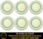 JOHNSON BROS - CONJUNTO, PARTE DE SERVIÇO DE JANTAR, MADE IN ENGLAND, LINHA VICTORIAN, ART DÉCO, EXECUTADO EM FAIANÇA CREAMPETAL, COM FAIXAS HORIZONTAIS COLORIDAS E FILETES DOURADOS, COMPOSTO POR SEIS PRATOS RASOS, MEDINDO 22,5 CM CADA. APRESENTAM MARCAS DO TEMPO, USO, DESGASTES E/OU IMPERFEIÇÕES COMPATÍVEIS COM SUA UTILIZAÇÃO E ESTADO DE CONSERVAÇÃO, CONFORME FOTOS EXTRAS. ESCLAREÇA TODAS AS DÚVIDAS ANTES DE EFETUAR SEU LANCE, QUE SERÁ CONSIDERADO IRREVOGÁVEL E IRRETRATÁVEL. CONSULTE PREVIAMENTE OS TERMOS E CONDIÇÕES DISPONÍVEIS NO SITE. CONTATO VIA TELEFONE OU WHATSAPP: (21) 98264-3000.