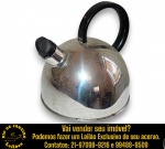 WMF – CHALEIRA, MADE IN GERMANY, EXECUTADA EM AÇO INOXIDÁVEL 18/10, TIPO CROMARGAN, COM CORPO SEMIESFÉRICO BOMBEADO, ALÇA SUPERIOR EM MATERIAL POLIMÉRICO EDE ISOLAMENTO TÉRMICO, BICO VERTEDOR DOTADO DE TAMPA REMOVÍVEL COM SISTEMA DE APITO, MEDINDO 20 X 19,5 CM. APRESENTAM MARCAS DO TEMPO, USO, DESGASTES E/OU IMPERFEIÇÕES COMPATÍVEIS COM SUA UTILIZAÇÃO E ESTADO DE CONSERVAÇÃO, CONFORME FOTOS EXTRAS. ESCLAREÇA TODAS AS DÚVIDAS ANTES DE EFETUAR SEU LANCE, QUE SERÁ CONSIDERADO IRREVOGÁVEL E IRRETRATÁVEL. CONSULTE PREVIAMENTE OS TERMOS E CONDIÇÕES DISPONÍVEIS NO SITE. CONTATO VIA TELEFONE OU WHATSAPP: (21) 98264-3000. 