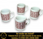 POZZANI – CONJUNTO DE CANECAS EXECUTADAS EM CERÂMICA VITRIFICADA E ESMALTADA, COM FORMATO CILÍNDRICO E ALÇA LATERAL INTEGRADA, APRESENTANDO DECORAÇÃO APLICADA POR SERIGRAFIA COM PADRÃO ORNAMENTAL REPETITIVO INSPIRADO EM AZULEJARIA E MOTIVOS FLORAIS ESTILIZADOS COMPOSTO POR QUATRO PEÇAS, MEDINDO 9 X 11 X 8 CM CADA. APRESENTAM MARCAS DO TEMPO, USO, DESGASTES E/OU IMPERFEIÇÕES COMPATÍVEIS COM SUA UTILIZAÇÃO E ESTADO DE CONSERVAÇÃO, CONFORME FOTOS EXTRAS. ESCLAREÇA TODAS AS DÚVIDAS ANTES DE EFETUAR SEU LANCE, QUE SERÁ CONSIDERADO IRREVOGÁVEL E IRRETRATÁVEL. CONSULTE PREVIAMENTE OS TERMOS E CONDIÇÕES DISPONÍVEIS NO SITE. CONTATO VIA TELEFONE OU WHATSAPP: (21) 98264-3000. 