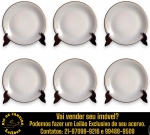 RENNER - CONJUNTO, PARTE DE SERVIÇO DE JANTAR, LINHA MÉDAILLON, EXECUTADO EM PORCELANA ESMALTADA E VITRIFICADA, ACABAMENTO COM FILETE EM VIBRANTE DOURADO NA BORDA COMPOSTO POR SEIS PRATOS RASOS, MEDINDO 25 CM CADA. APRESENTAM MARCAS DO TEMPO, USO, DESGASTES E/OU IMPERFEIÇÕES COMPATÍVEIS COM SUA UTILIZAÇÃO E ESTADO DE CONSERVAÇÃO, CONFORME FOTOS EXTRAS. ESCLAREÇA TODAS AS DÚVIDAS ANTES DE EFETUAR SEU LANCE, QUE SERÁ CONSIDERADO IRREVOGÁVEL E IRRETRATÁVEL. CONSULTE PREVIAMENTE OS TERMOS E CONDIÇÕES DISPONÍVEIS NO SITE. CONTATO VIA TELEFONE OU WHATSAPP: (21) 98264-3000.  TEMOS OUTRAS PEÇAS DESTE MESMO MODELO NOS LOTES Nº 150 E 365.