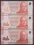 PARAGUAY - POLÍMEROS - 5000 GUARANIES - FE - 3 NOTAS