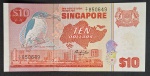 SINGAPURA - FAUNA - 10 DOLLARS - FE COM AMARELADOS