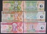 TURKMENISTÃO - 6 NOTAS - 3 DE POLÍMERO E DE PAPEL - FE
