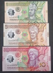 TURKMENISTÃO - 3 NOTAS DE POLÍMERO - FE
