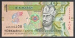TURKMENISTÃO - 1 MANAT DE PAPEL - 2020