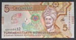 TURKMENISTÃO - 5 MANAT DE PAPEL - 2020 - FE