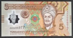 TURKMENISTÃO - 5 MANAT DE POLÍMERO - 2025 - FE