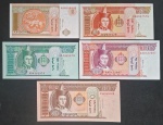 MONGOLIA - 5 NOTAS EM SÉRIE - FE