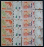 ARGENTINA - FAUNA - 1000 PESOS - 10 NOTAS - FE