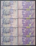 NOVIDADE - BELIZE - 2 DOLLARS - FE - 10 NOTAS