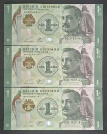GUATEMALA - 1 QUETZAL - FE - 3 NOTAS