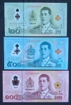 THAILANDIA - POLÍMERO - 3 NOTAS EM SÉRIE - FE