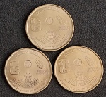 CANADA - COPA DO MUNDO  DE 2026 - 1 DOLLAR - FE - 3 MOEDAS
