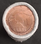 ESTONIA - TUBO COM 50 MOEDAS DE 0,02 EURO - FC