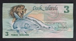 ILHAS COOK - FAUNA  - 3 DOLLARS - MBC