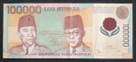 POLÍMERO - INDONÉSIA - 100.000 RUPIAS - MBC - POSSUI FURINHOS - ESCASSA