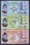 Brunei SÉRIE COM 3 NOTAS  1 - 5 - 10 Dolares 2026 P-New Polimero FE - Sultão Hassanal Bolkiah.