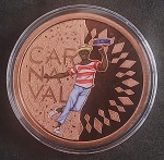 MEDALHA EM BRONZE DA SÉRIE FESTAS - CARNAVAL  - CASA DA MOEDA COM CERTIFICADO