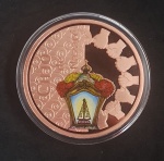 MEDALHA EM BRONZE DA SÉRIE FESTAS - CIRIO DE NAZARÉ - CASA DA MOEDA COM CERTIFICADO