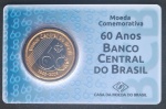 BLISTER DA CASA DA MOEDA COMEMORATIVA DOS 60 ANOS DO BANCO CENTRAL DO BRASIL