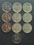 NOVIDADE - 2025 - 10 MOEDAS DE CURAÇAO DE 1 CENT - FC