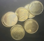 ARGENTINA - 10 MOEDAS DE 10 PESOS - FC