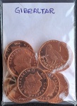 GIBRALTAR - 10 MOEDAS DE 1 PENNY - FC
