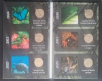 COSTA RICA - BLISTER COMPLETO COM 6 MOEDAS DE FAUNA - FC
