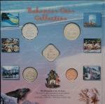 BAHAMAS - BLISTER COM SÉRIE CORRENTE DE BAHAMAS - 5 MOEDAS