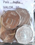 INDIA - 10 MOEDAS DE 10 PAISE - FC