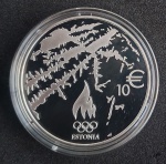 ESTONIA - 2014 - OLIMPIADAS - 28,28g. PRATA 925 - 10 EUROS - TIRAGEM 7500 PEÇAS - COM CERTIFICADO E ESTOJO