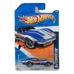 Hot Wheels Mattel ’69 Corvette – miniatura colecionável em escala 1/64, lançamento 2011, integrante da série HW Racing ’11, nº 8/10 e nº 158/244 da coleção. Modelo na cor azul metálico com grafismos Hot Wheels Racing em branco, vermelho e amarelo, número 9 e rodas MC5 cromadas. Código T9865. Fabricada na Malásia. Miniatura mantida em sua embalagem original lacrada, apresentando acentuados sinais de armazenamento, vincos, rasgos e desgaste na cartela, conforme fotos. Produto exatamente das fotos do anúncio.