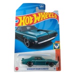 Hot Wheels `69 Mercury Cougar Eliminator, miniatura em escala 1/64, pertencente à série Muscle Mania 3/5, nº 171/250 da coleção 2023. O modelo apresenta acabamento na cor verde metálico (teal), com faixas laterais pretas, interior preto e rodas pretas com aros cromados. Produzido pela Mattel na Malásia. Miniatura lacrada em sua embalagem original, em excelente estado de conservação (conforme fotos). Produto exatamente das fotos do anúncio.