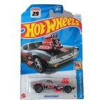 Hot Wheels Rodger Dodger – miniatura em escala 1/64, edição 2024 da série HW Celebration Racers, nº 5/10 e 77/250 da coleção principal. Versão comemorativa do Leap Year (Ano Bissexto), com pintura cinza, grafismos em preto e vermelho, número 29 nas laterais e inscrição `Leap Year`, além do característico motor exposto. Referência HRY99, fabricada pela Mattel na Malásia. Lançamento 2024. Miniatura lacrada em sua embalagem original, apresentando sinais de armazenamento conforme fotos. Produto exatamente das fotos do anúncio.