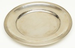 EMPORIORIVA - Travessa redonda em metal inox. Diâmetro: 3 x 36cm.