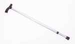 Bengala em metal. Med. 77 cm. Com regulagem de altura