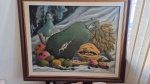 S. PINTO - Óleo sobre tela, representando natureza morta, assinado no canto inferior direito. Medidas: 93 x 74cm; Medidas totais: 112 x 94cm. RETIRADA POR TRANSPORTADORA.