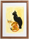 EDUARDO MUNIZ 2007- TMSP representando "GATOS". Med: Moldura 41x31cm s/ 30x20cm