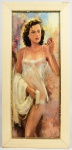 S.RACHEL - OSE representando "NÚ FEMININO" . Med: Moldura 57x27cm s/ 49x19cm