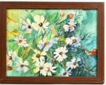 GEORGINA - TMSP representando "FLORES" assinado no CID. Med: Moldura 26x33cm s/ 21x28cm