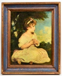 Reprodução do quadro "A era da inocência de Joshua Reynolds " . Med: Moldura 34x28cm s/ 25x19cm