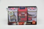 ROYAL - Trio de latas de chá inglês Londres. Med: 08cm